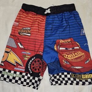 Disney Cars Red and Blue Swim Trunks